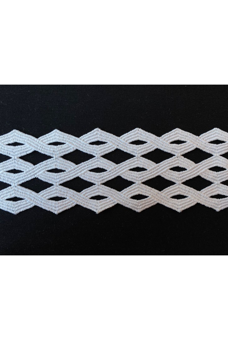 6 cm Genişliğinde Ham Mat Polyester Güpür Bant