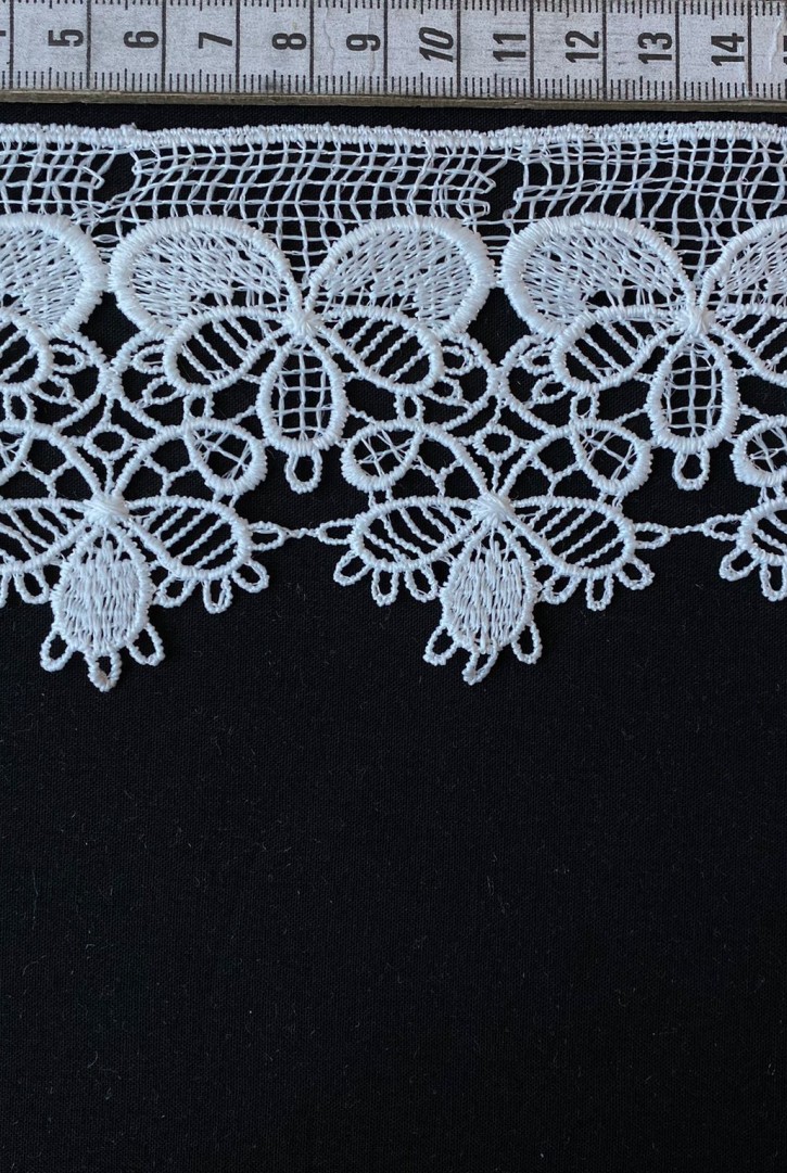 8 cm Genişliğinde Ham Güpür Brode Bant, Yerli