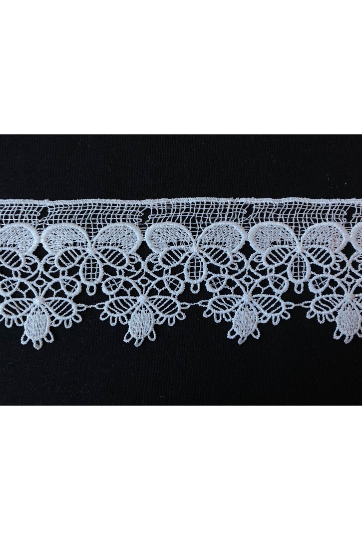 8 cm Genişliğinde Ham Güpür Brode Bant, Yerli