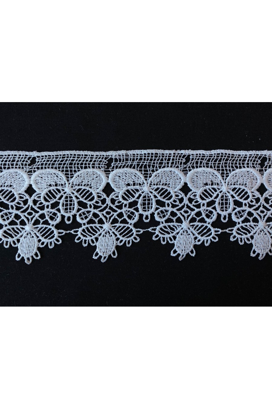 8 cm Genişliğinde Ham Güpür Brode Bant, Yerli