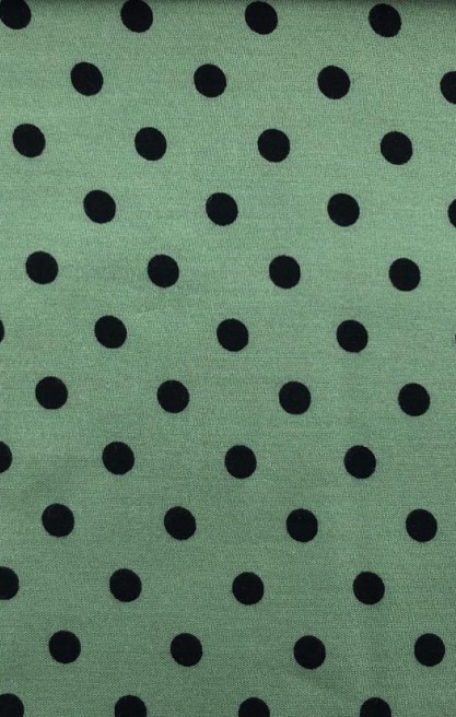 12643 KUMAŞ/YERLİ/LEZ/VİSKON/PUANLI/YEŞİL-SİYAH