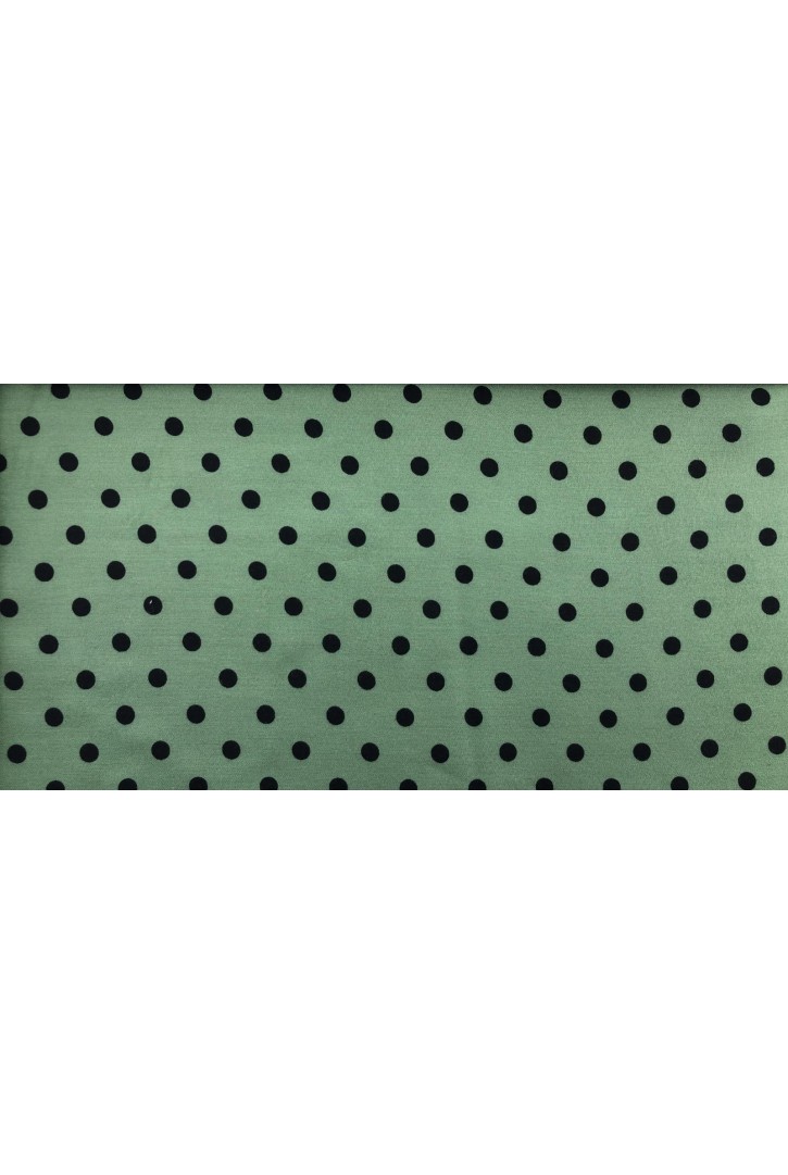 12643 KUMAŞ/YERLİ/LEZ/VİSKON/PUANLI/YEŞİL-SİYAH