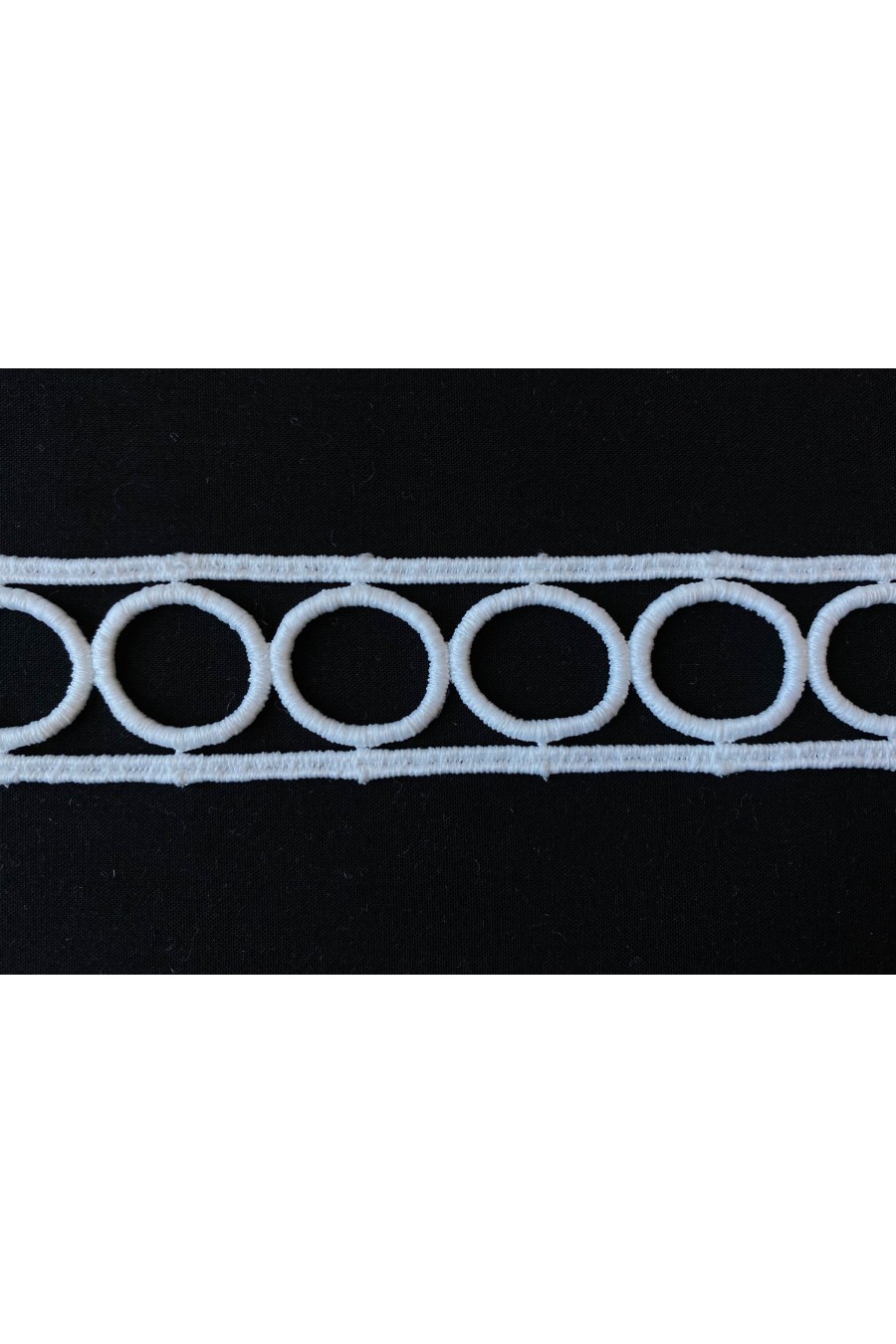 3,5 cm Genişliğinde Ham Güpür Brode Bant, Yerli