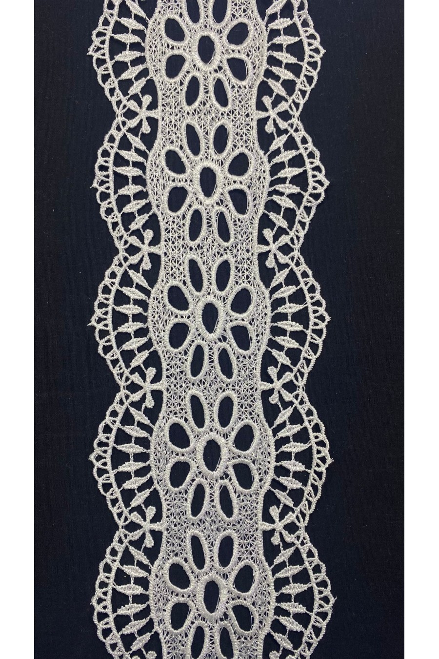 12 cm Ham Parlak Güpür Brode Bant