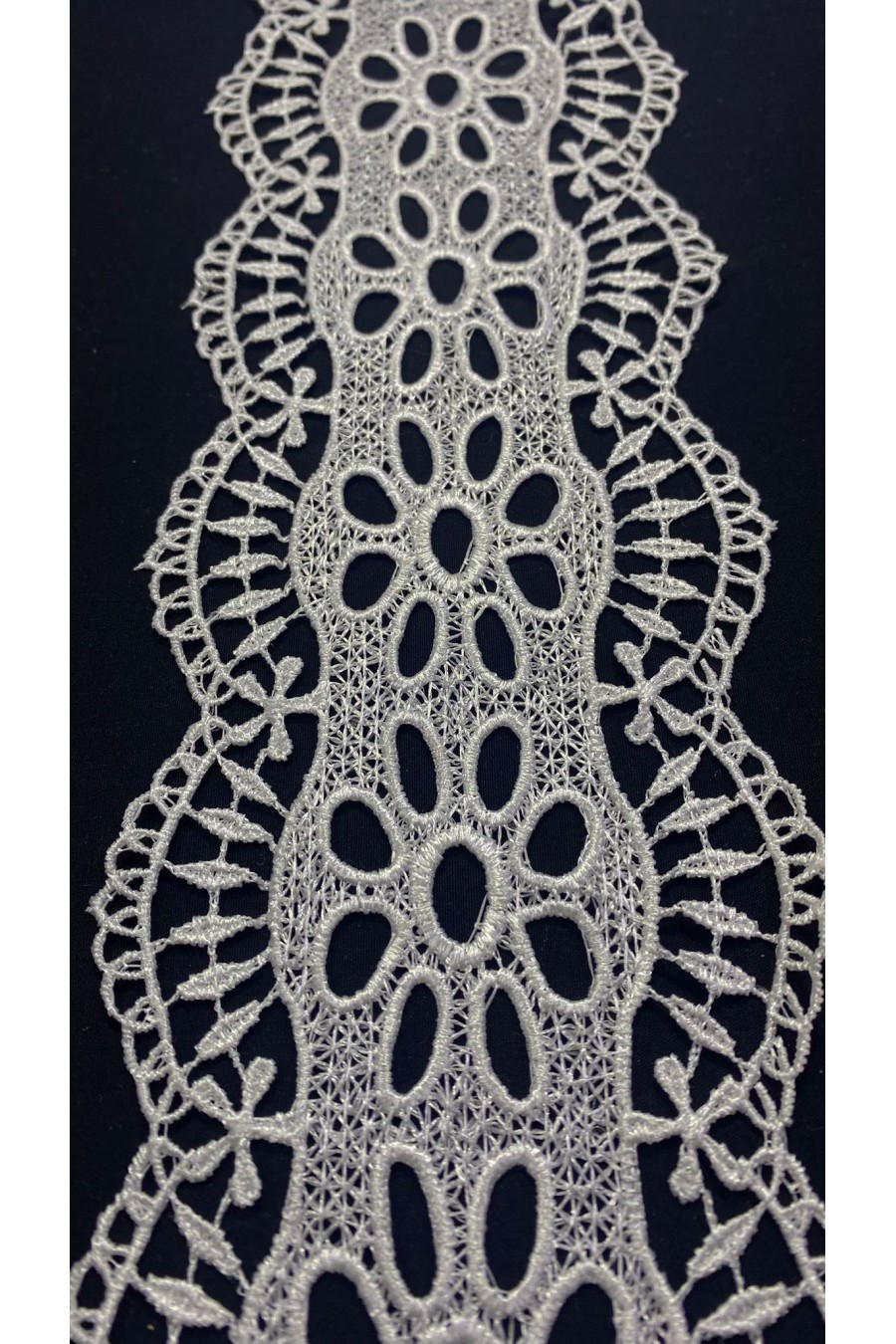 12 cm Ham Parlak Güpür Brode Bant