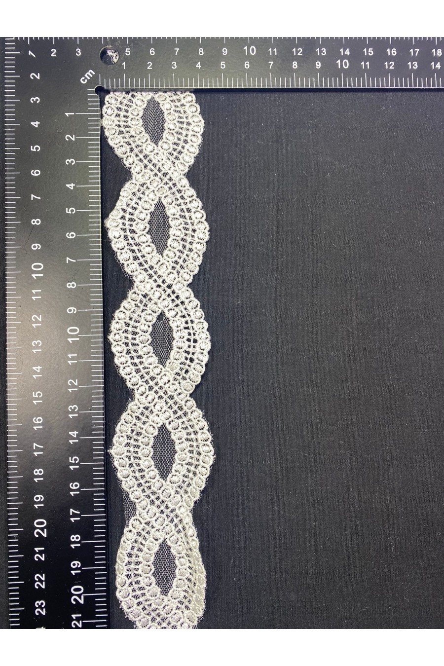 6893-METRE 5 cm Vual Pamuk Polyester Kasar Yerli Brode Bant