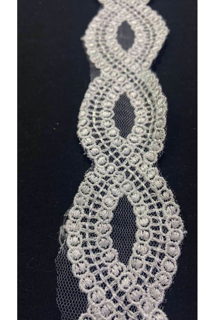 5 cm Vual Pamuk Polyester Kasar Yerli Brode Bant