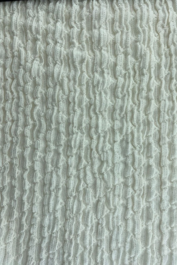 19557 Dantel Kumaş – Pamuk/Polyester – Ham – Bürümcük Dokulu – 175 cm