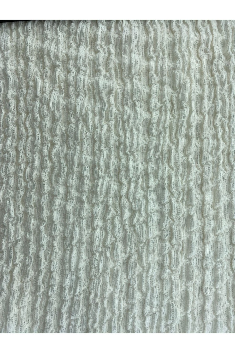 19557 Dantel Kumaş – Pamuk/Polyester – Ham – Bürümcük Dokulu – 175 cm