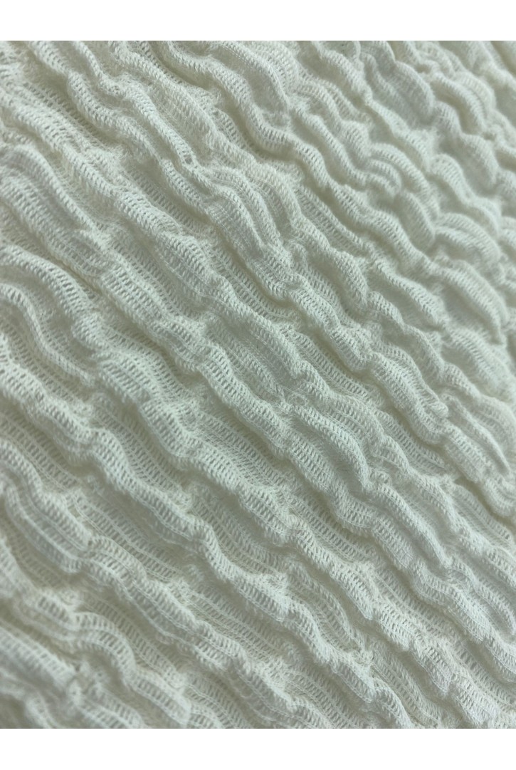 19557 Dantel Kumaş – Pamuk/Polyester – Ham – Bürümcük Dokulu – 175 cm