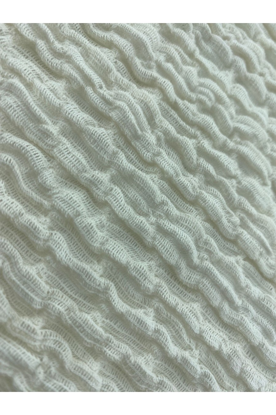 19557 Dantel Kumaş – Pamuk/Polyester – Ham – Bürümcük Dokulu – 175 cm