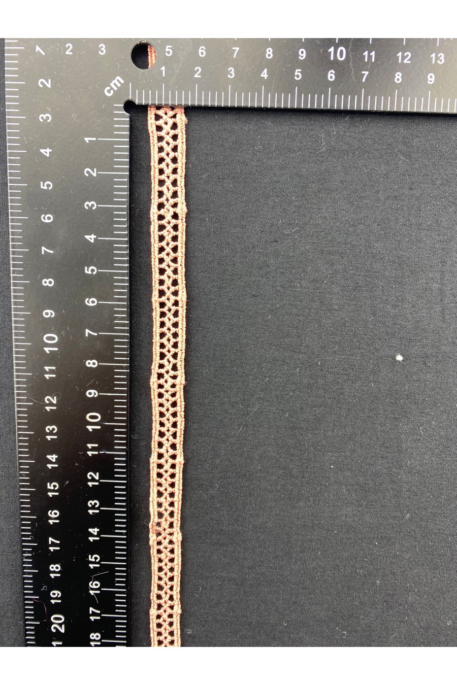 Somon Renkli Mat Polyester Brode Bant, 1 cm