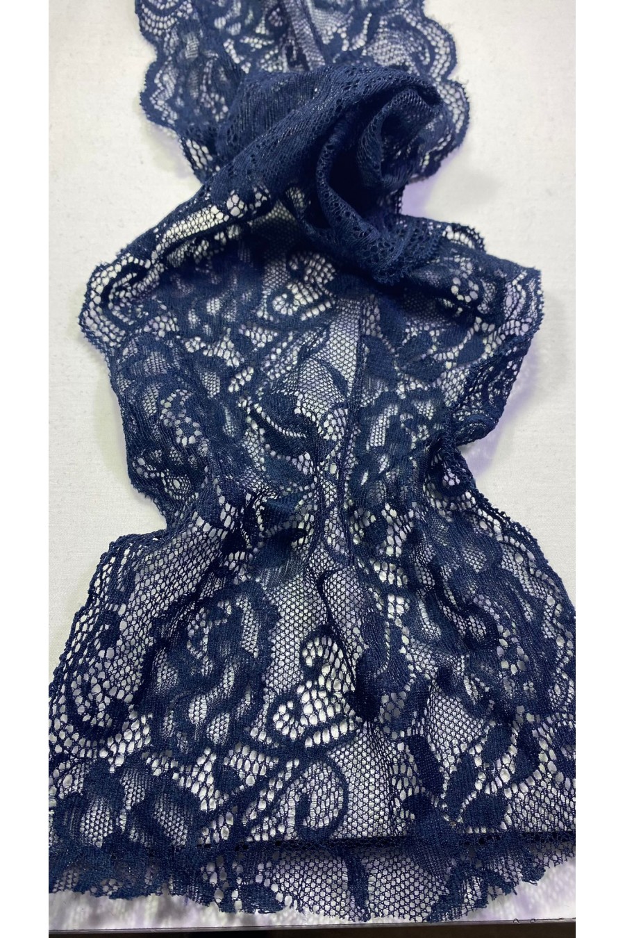 Petrol Yeşili Yerli Polyester Dantel Bant