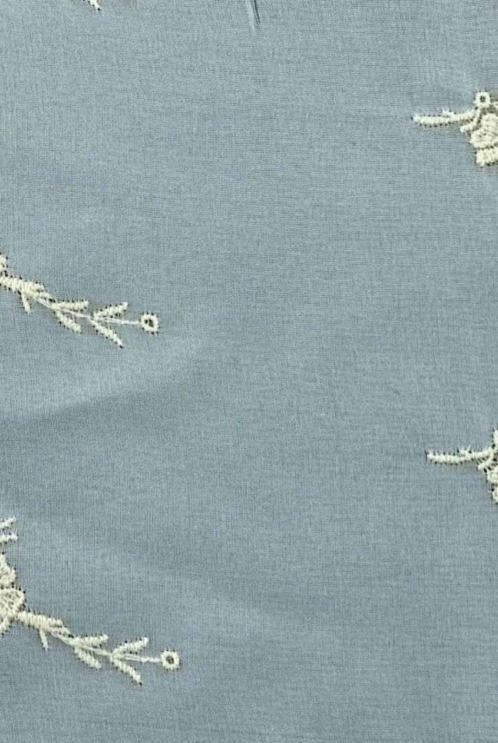 Ham Şifon Zeminli Brode Kumaş