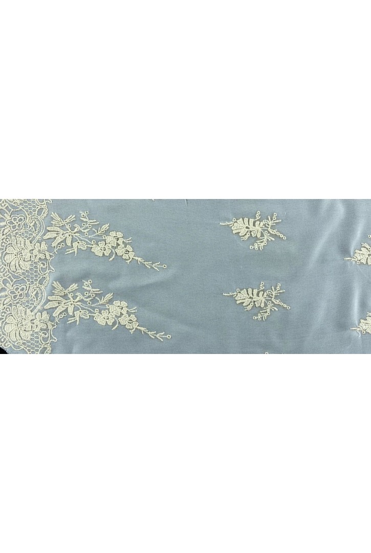 Ham Şifon Zeminli Brode Kumaş