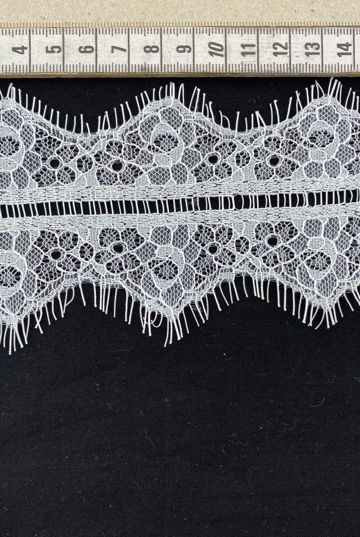 Beyaz Sakallı Naylon Dantel Bant