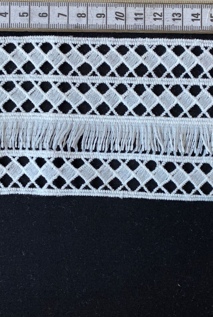 8,5 cm Ham Mat Polyester Güpür Bant