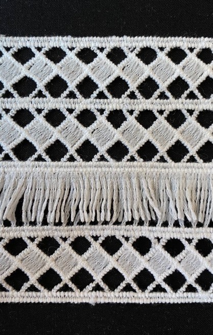 8,5 cm Ham Mat Polyester Güpür Bant