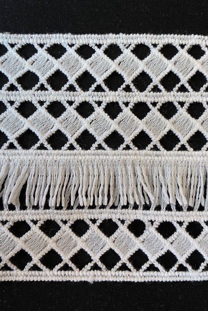 8,5 cm Ham Mat Polyester Güpür Bant