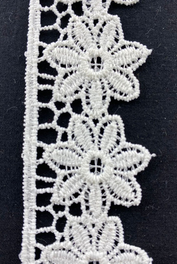 Mat Polyester Güpür Brode Bant, 3 cm