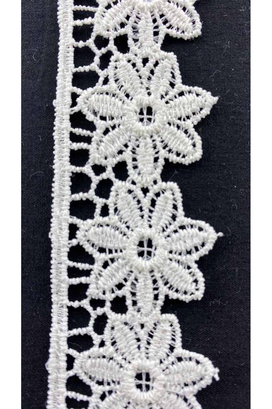 Mat Polyester Güpür Brode Bant, 3 cm