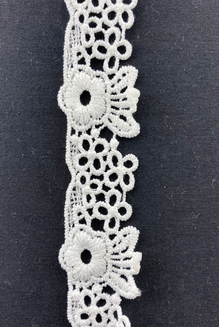 3,5 cm Ham Mat Polyester Güpür Brode Bant