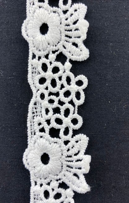 3,5 cm Ham Mat Polyester Güpür Brode Bant