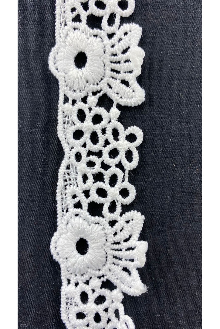 3,5 cm Ham Mat Polyester Güpür Brode Bant