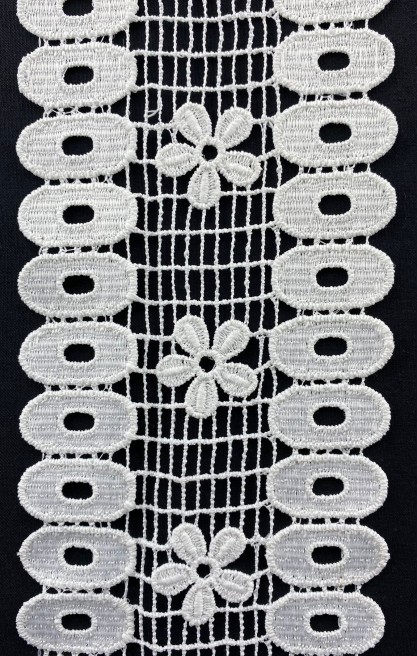 8,5 cm Ham Mat Polyester Güpür Bant