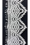 6054-METRE Mat Ham Polyester Güpür Brode Bant, Yerli