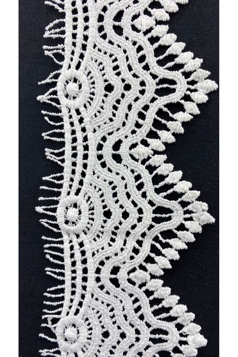 6054-METRE Mat Ham Polyester Güpür Brode Bant, Yerli