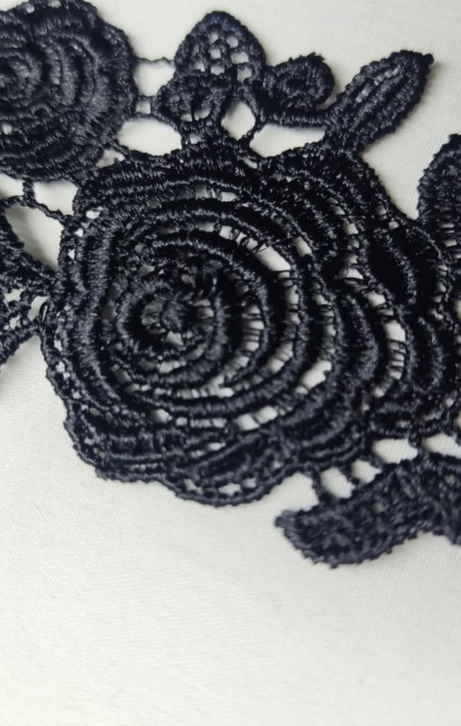 5679 BRODE/YERLİ/BANT/GÜPÜR/PARLAK POLYESTER/SİYAH