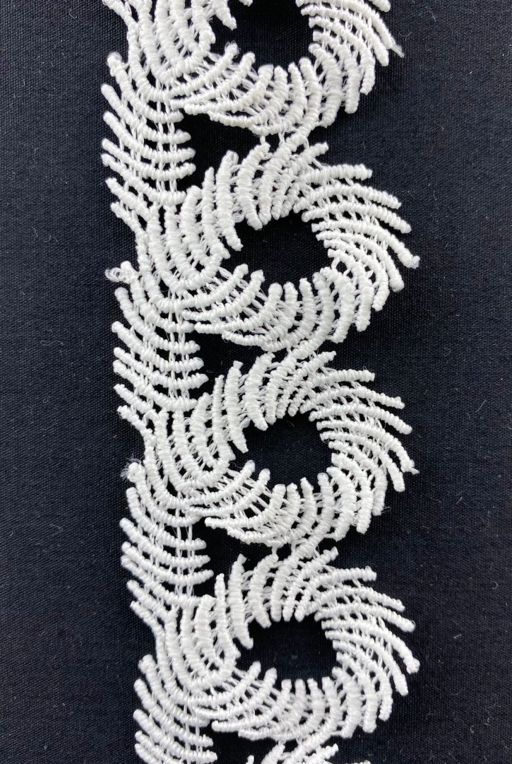 Ham Mat Polyester Güpür Brode Bant, 4 cm