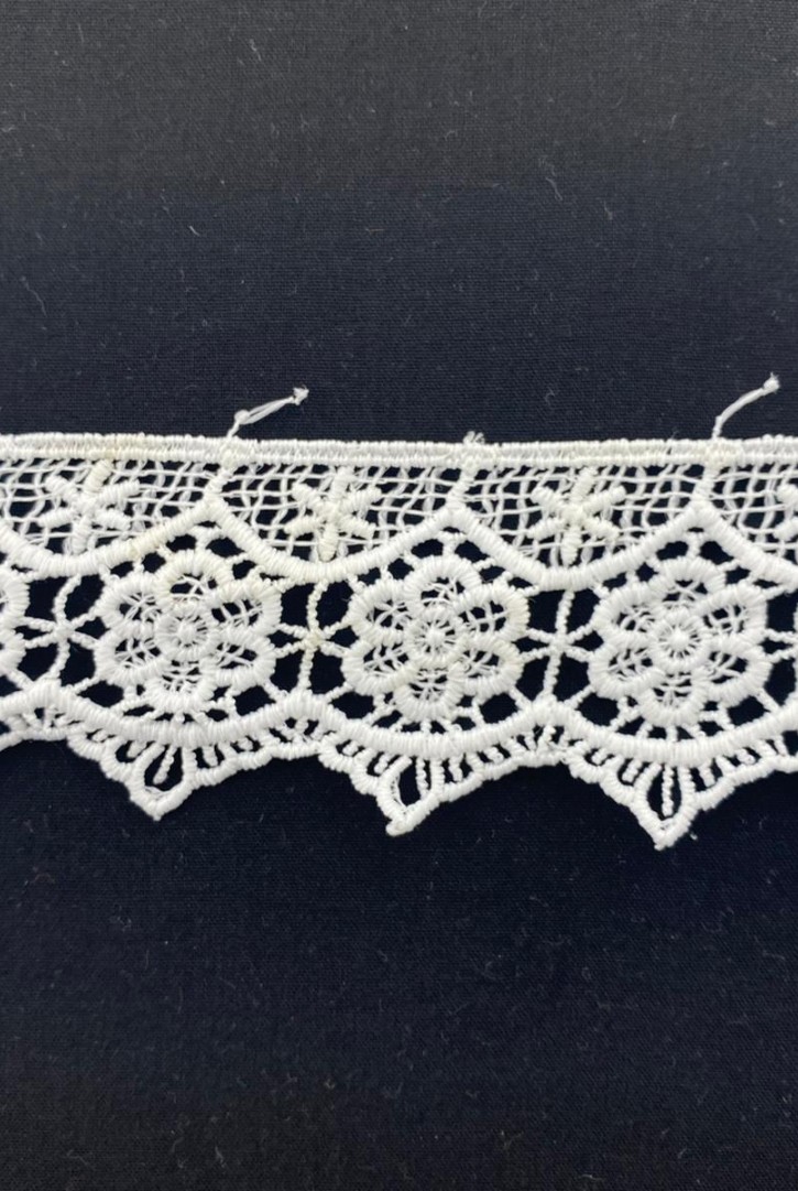 Ham Mat Polyester Güpür Brode Bant, 4.5 cm