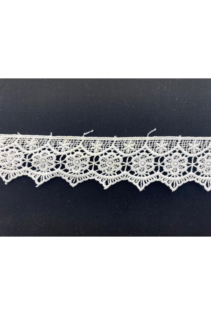 Ham Mat Polyester Güpür Brode Bant, 4.5 cm