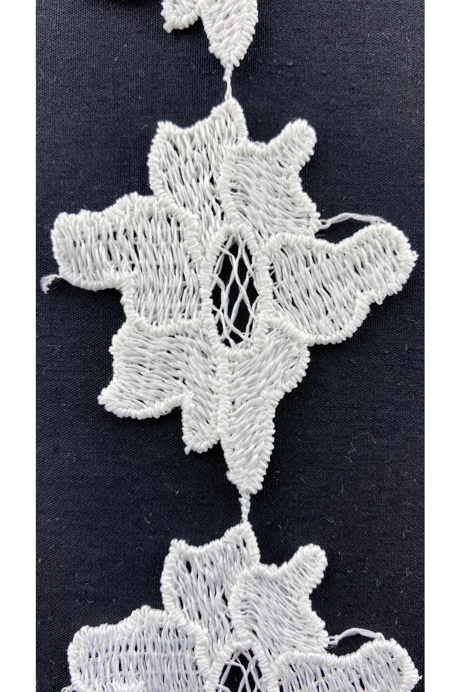 Mavi Bohrerli Pamuk Vual Brode Kumaş