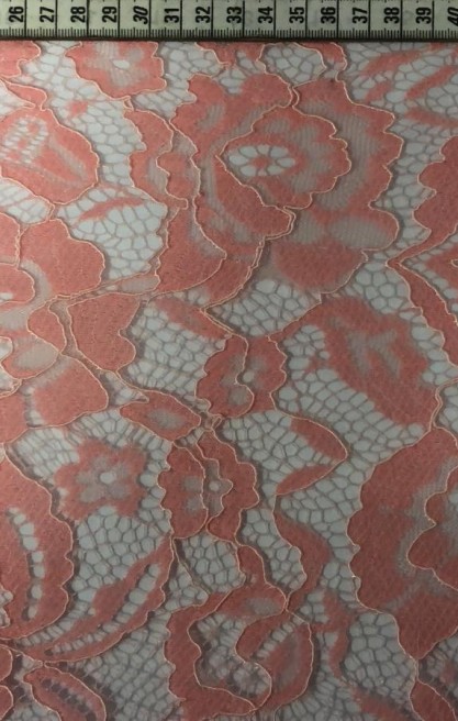 Pembe Kordlu İthal Pamuk Naylon Dantel