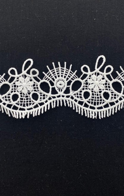 5 cm Mat Ham Polyester Yerli Güpür Brode Bant