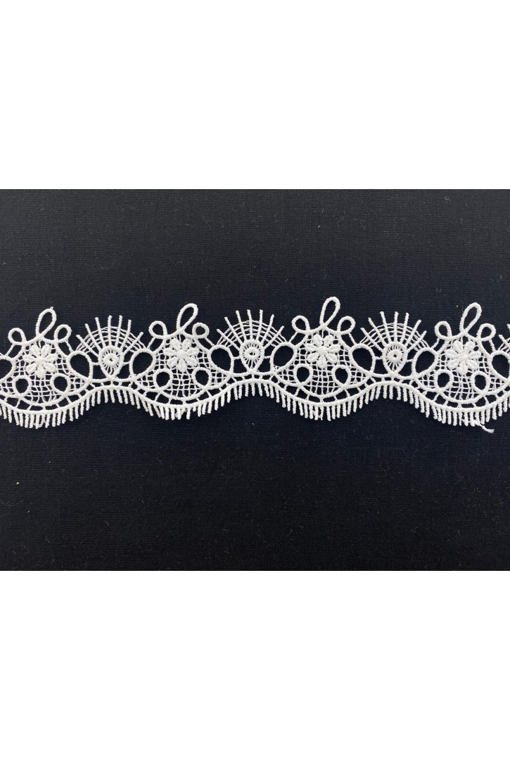 5 cm Mat Ham Polyester Yerli Güpür Brode Bant