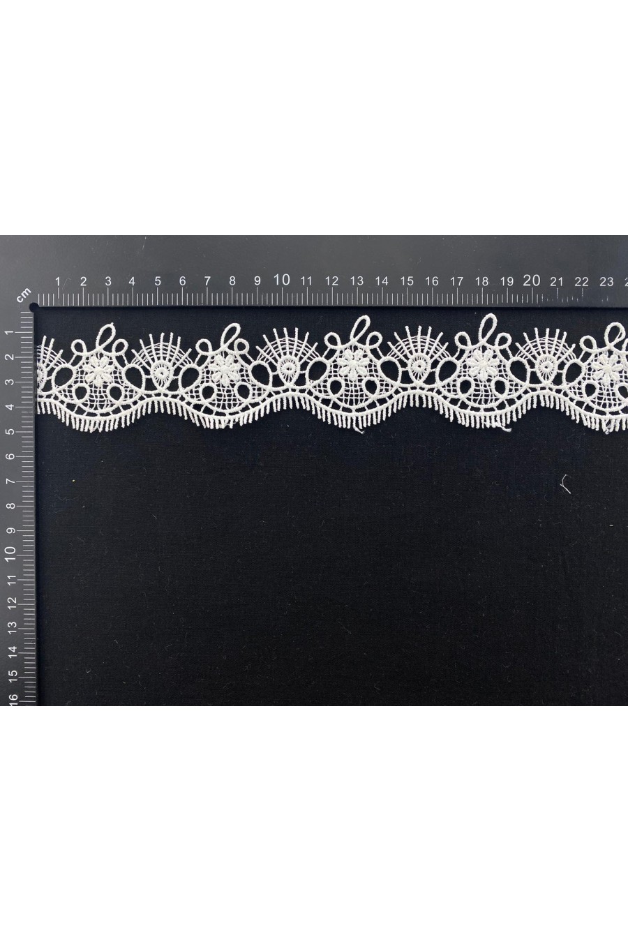 Beyaz Mat Polyester Güpür Brode Bant, 5 cm Beyaz Mat Polyester Güpür Brode Bant, 5 cm