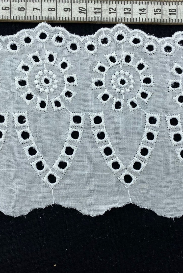 12 cm Kasar Mat Polyester Vual Yerli Brode Bant