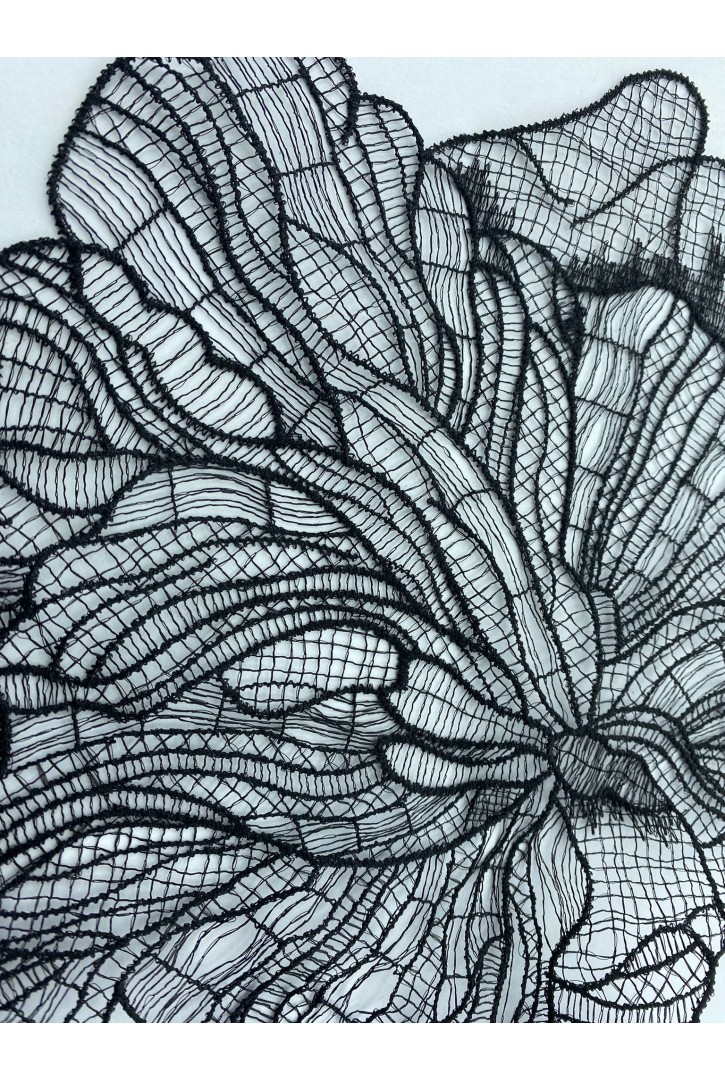 20694 TIĞ İŞİ/İTHAL/BANT/POLYESTER/APLİK/SİYAH/45 CM