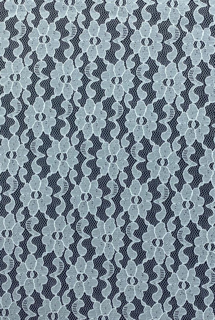 Beyaz Pamuk Polyester Likrasız Dantel