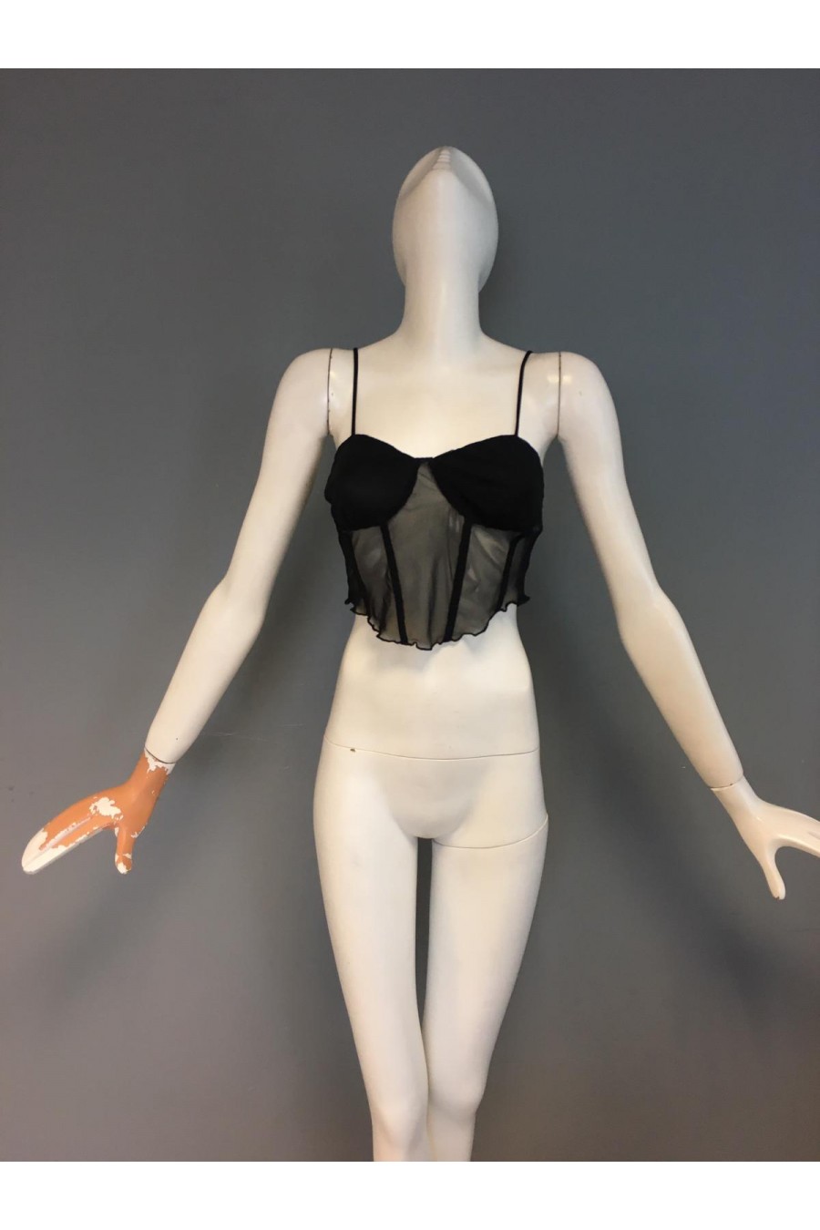 Siyah Batchy Büstiyer, XS