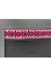 Şerit İthal Bant Tığ İşi Siyah-Pembe-Beyaz 4 CM