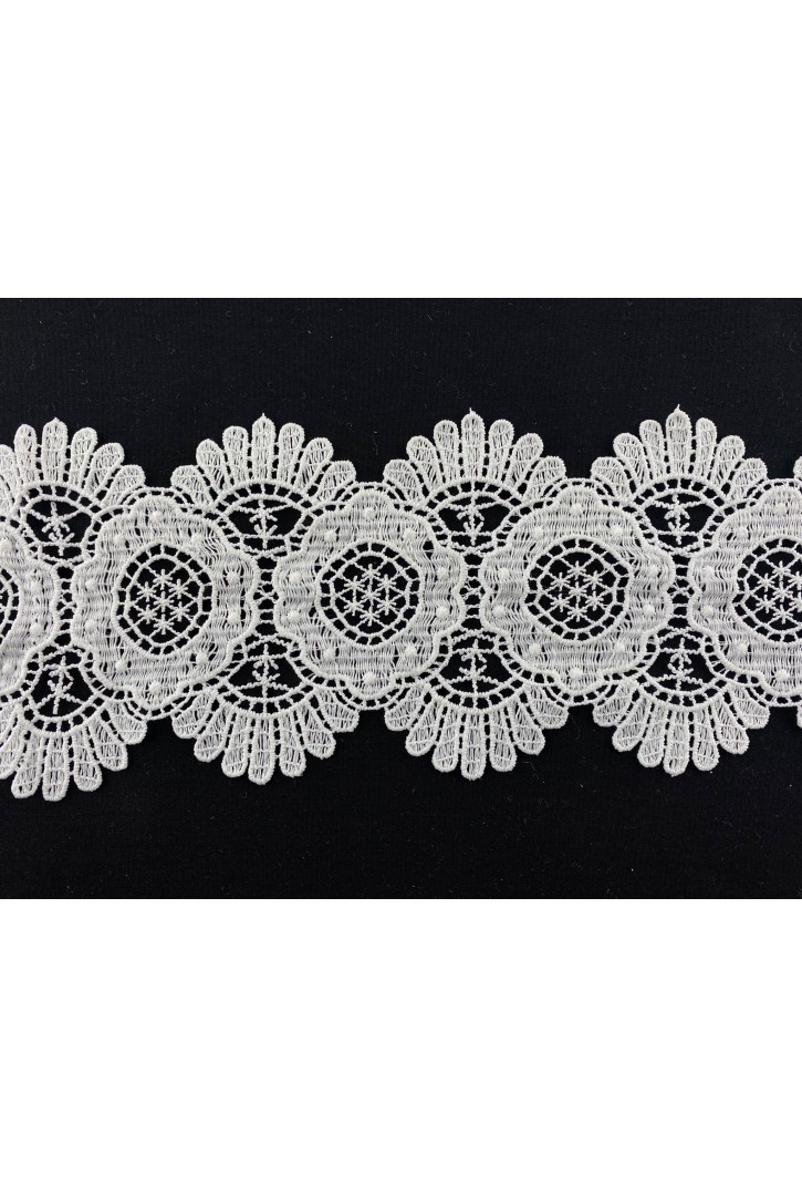 Ham Yapıda Mat Polyester Güpür İthal Brode Bant