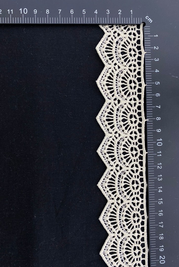 Bej Güpür Yerli Brode Bant