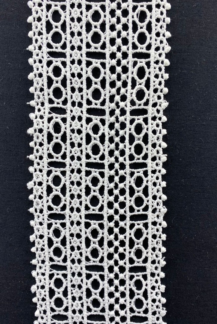 7,5 cm Genişliğinde Ham Mat Polyester Güpür Bant