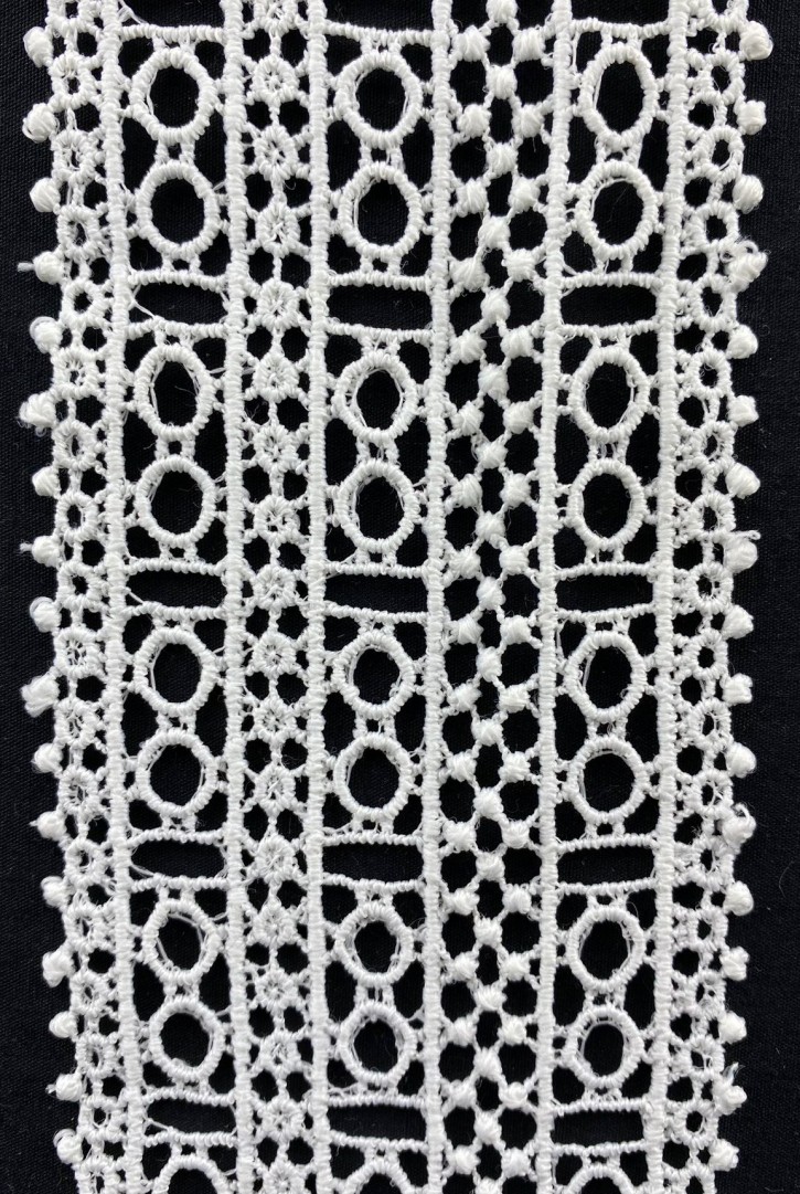 7,5 cm Genişliğinde Ham Mat Polyester Güpür Bant