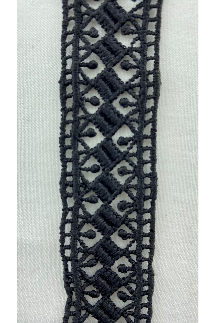 Brode Siyah Mat Polyester Bant Kumaş